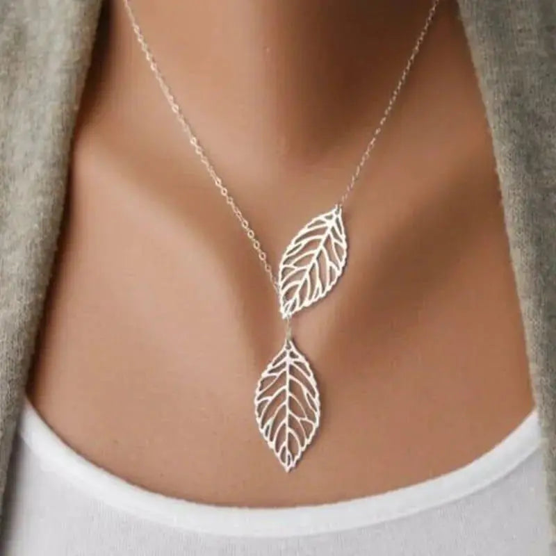 Leaf necklace for womens. TechnoJewel