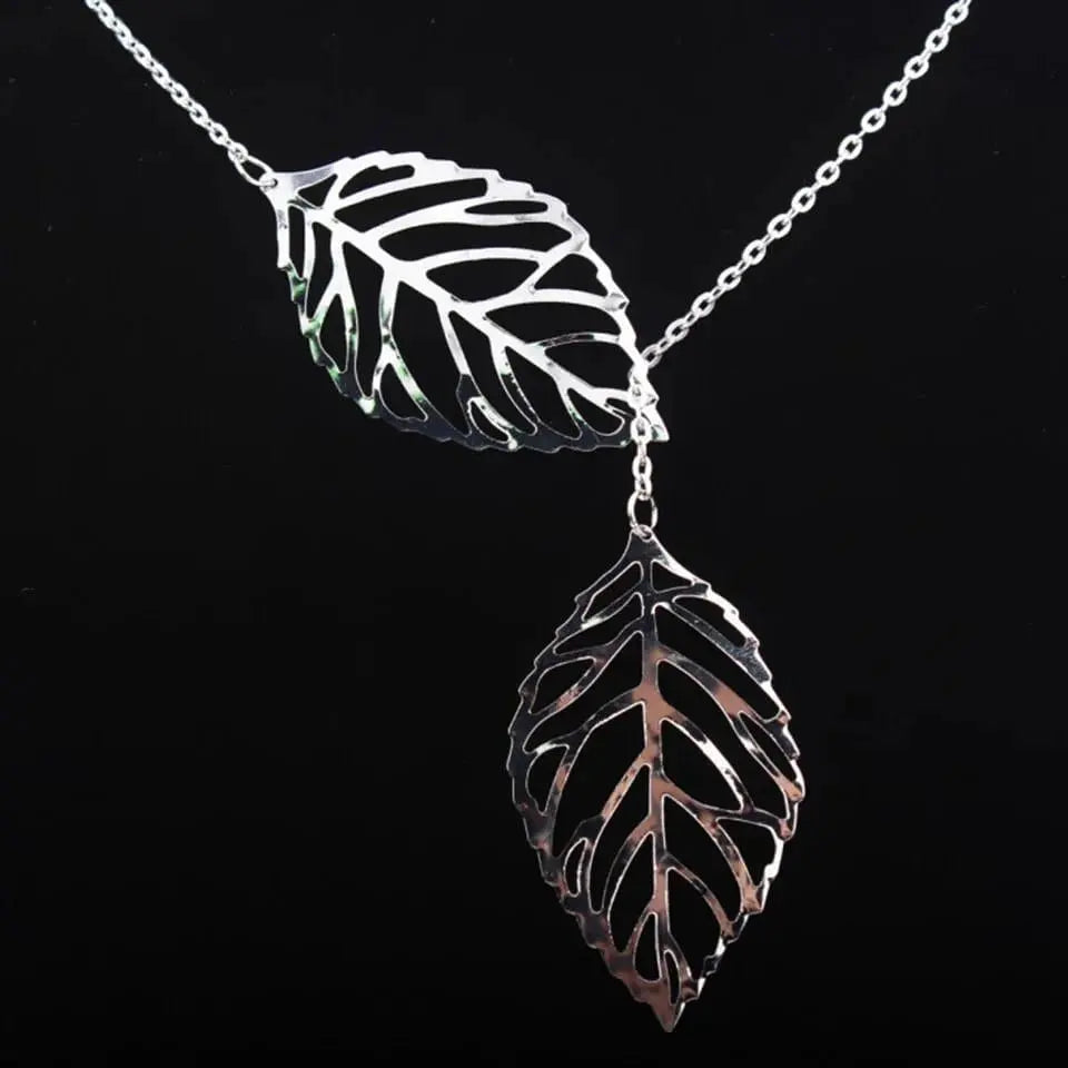 Leaf necklace for womens. TechnoJewel