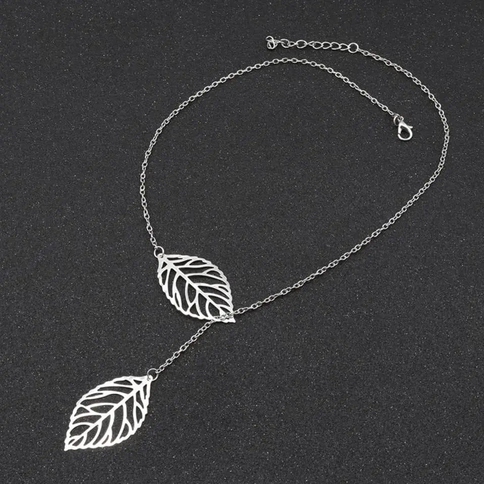 Leaf necklace for womens. TechnoJewel